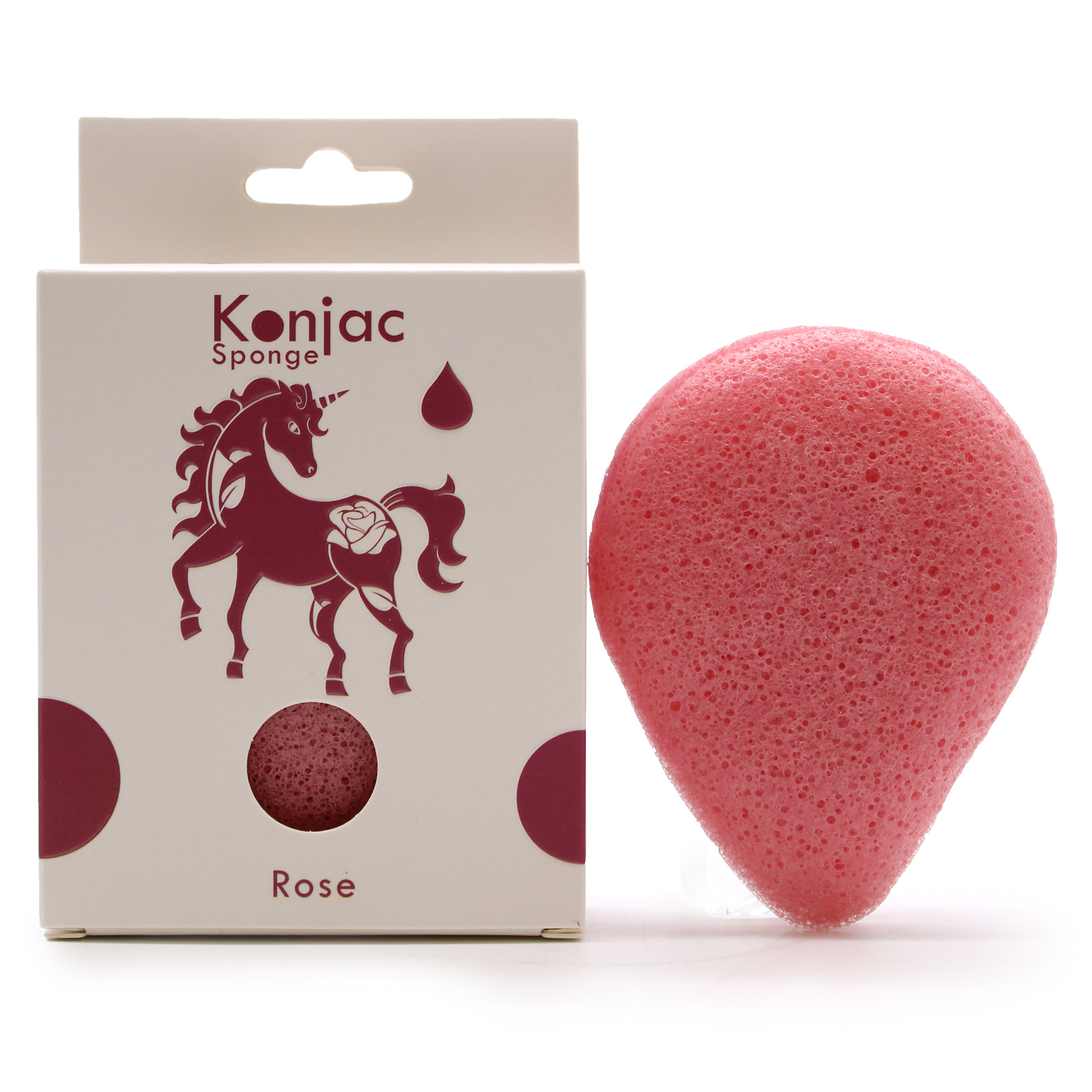 215380 Teardrop Konjac Sponge - Rose - Anti-aging Rožių Konjac kempinėlė - Image 1