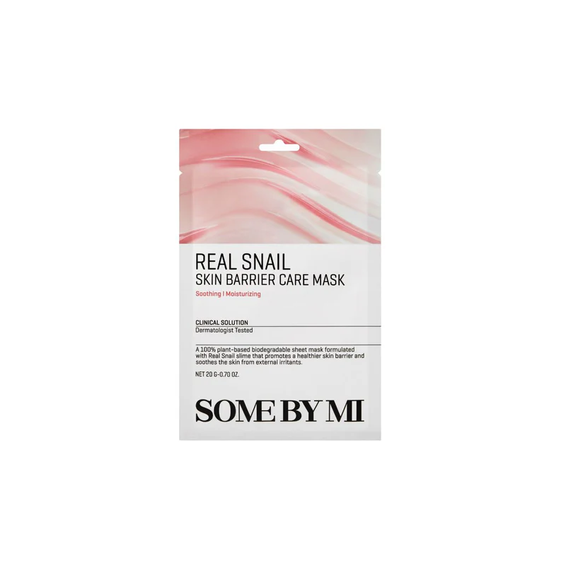 (5)SOME BY MI - Real Snail Skin Barrier Care Mask - SOME BY MI - Real Snail Skin Barrier Care Mask - 1pc Atkurianti ir barjerą stiprinanti lakštinė kaukė su sraigių mucinu - Image 1